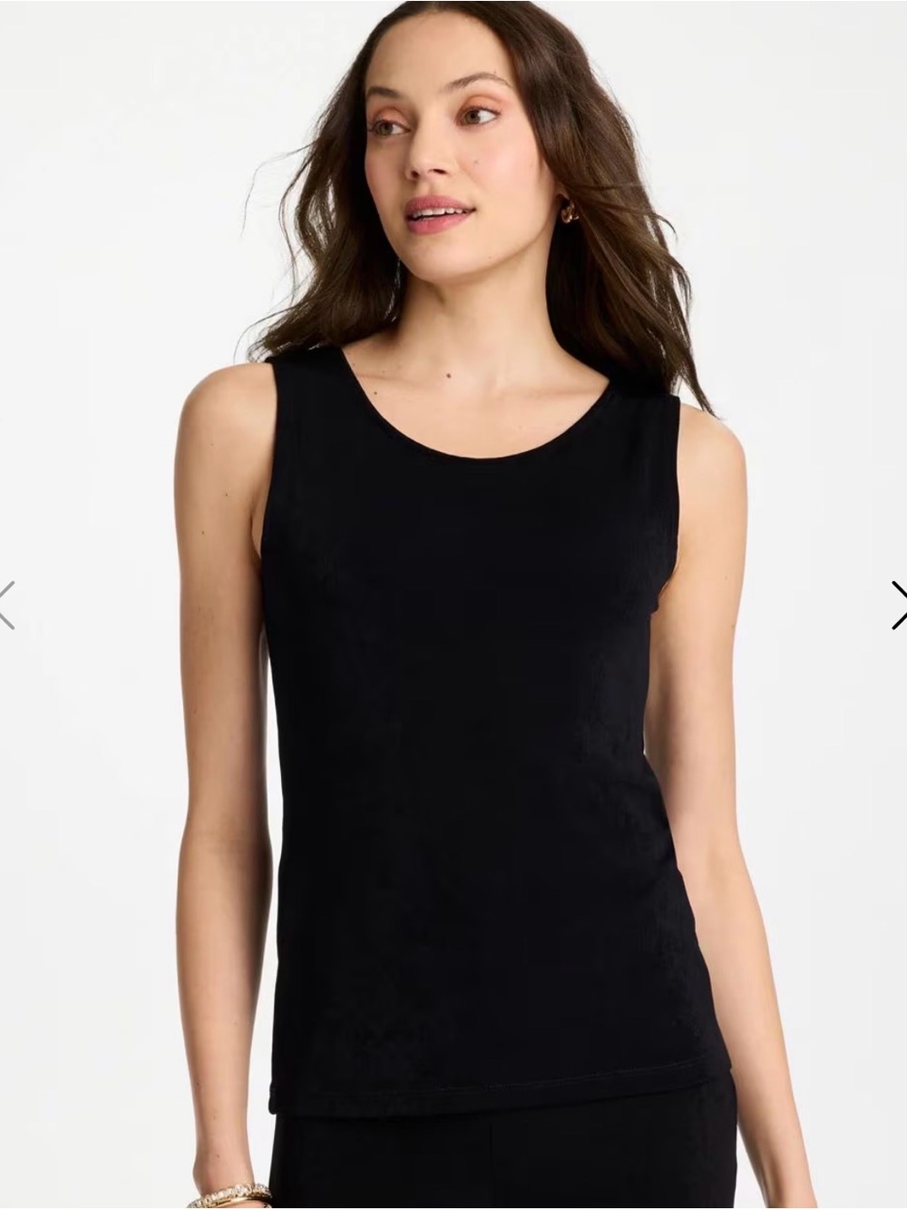 Chico's Travelers Women’s Tank Top In Black Size 0 US Size 4/6 Or Small